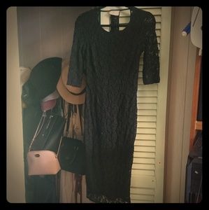 UO Pins and Needles Black Dress